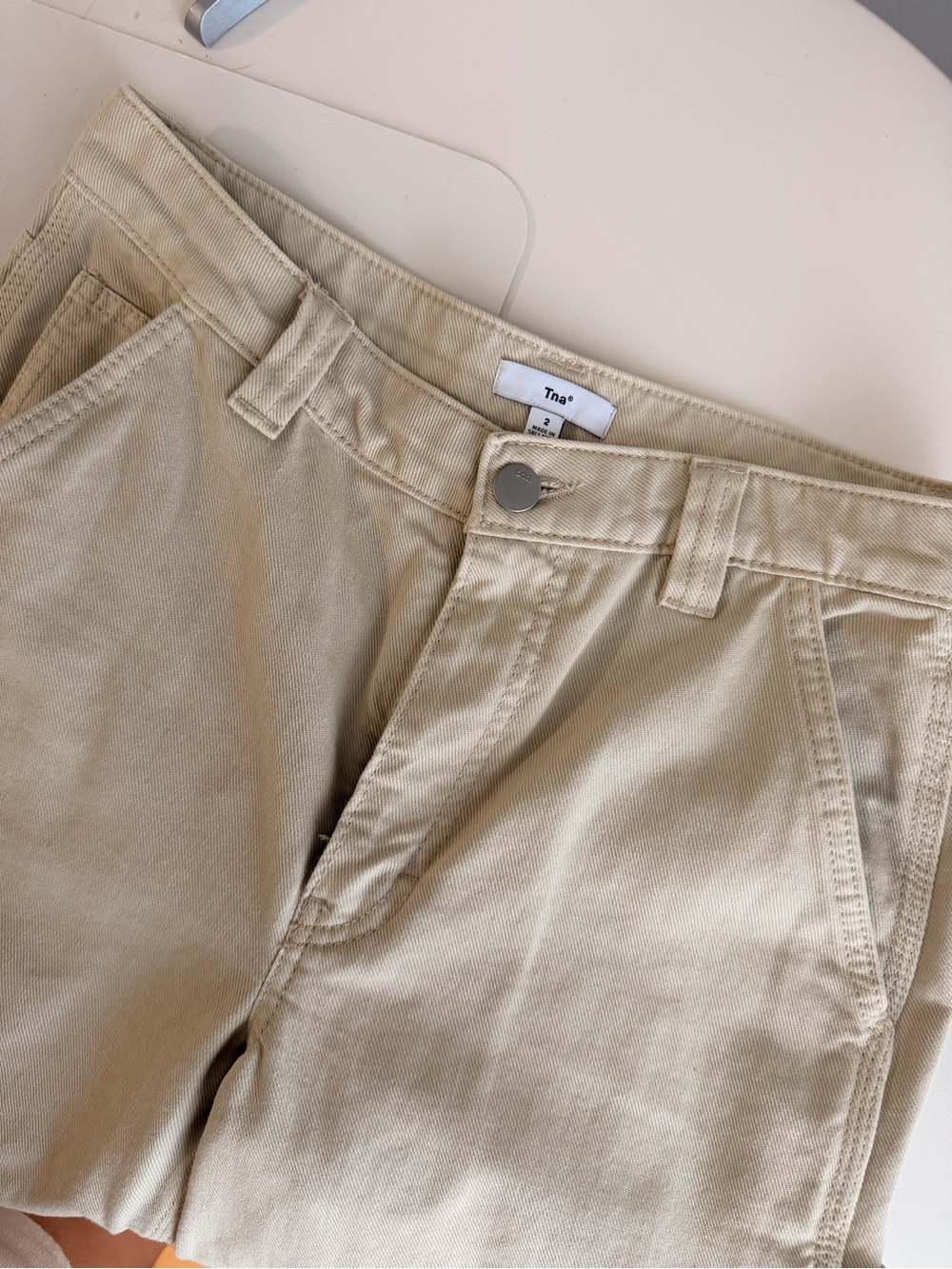 TNA Women's Light Beige Greenwich Trousers NWOT